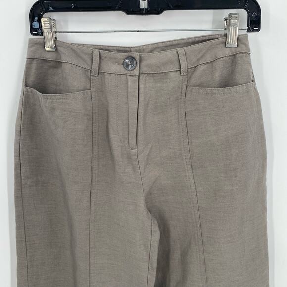 Sundance grey linen blend wide leg pants womens size petite 2 - Picture 5 of 8